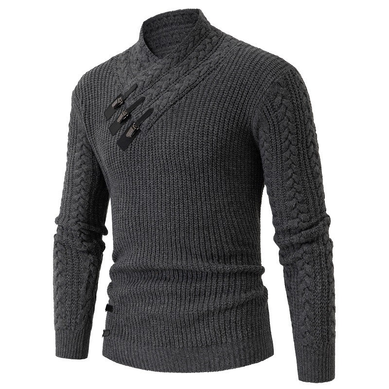 Men's Long-sleeved Knitted Sweater