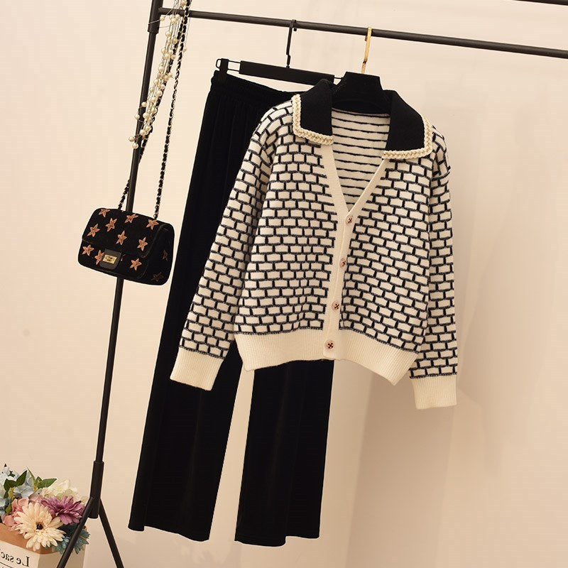 Western Style Younger Taller And Thinner Knitted Cardigan