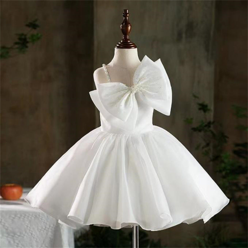 Western Style High-end Flower Girl Wedding Birthday Party Piano Playing Dress