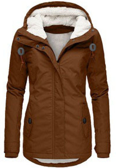 Plus velvet padded cotton jacket