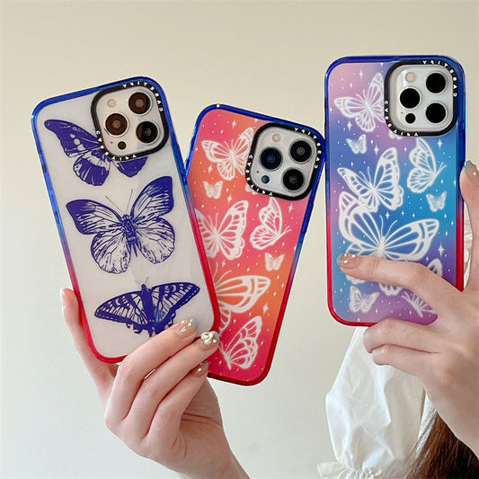 Graffiti Gradual Change Creative Butterfly Mobile Phone Shell