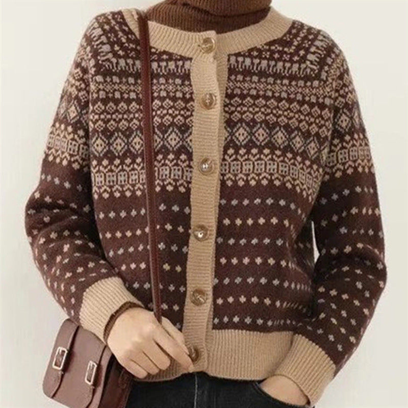 Ladies Spring And Autumn Knitted Cardigan