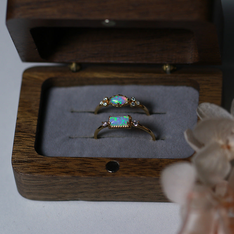 925 Silver Vintage Jewelry Opal New Ring