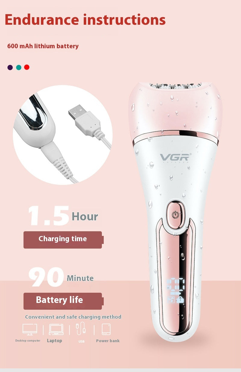 Six-in-one Women's Electric Plucking Hair Removal Device Suit